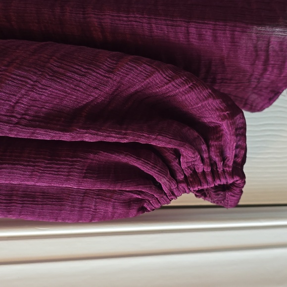 SAM AND JESS BRAND WOMEN'S JUNIOR BURGUNDY COLD SHOULDER TOP SIZE SMALL - Picture 7 of 16